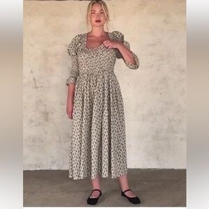 DOEN Meribel Dress Crème Fleur D'Avignon